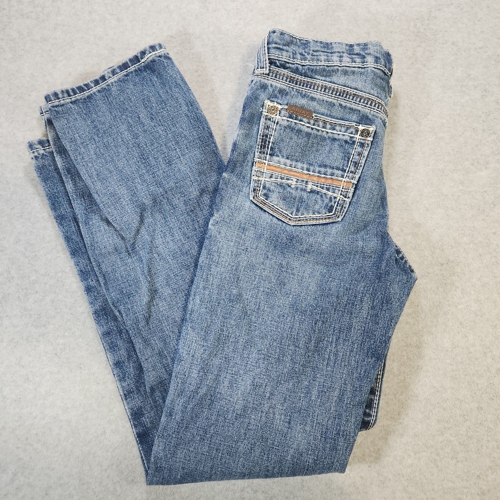 Ariat B4 Relaxed Boys Jeans Size 16 Blue Western Bootcut Denim